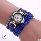 Fashion watch ladies fashion watch, diamond twisted pu belt winding fashion watch-11