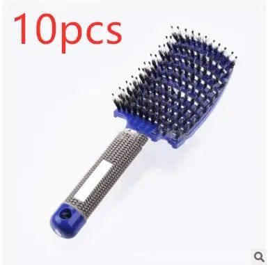 Hairbrush Anti Klit Brushy Haarborstel Women Detangler Hair-Blue-105