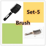 Hairbrush Anti Klit Brushy Haarborstel Women Detangler Hair-Set5-65