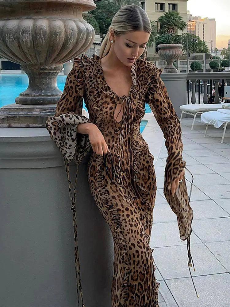 Stylish Animal Print Maxi Dress for Every Occasion-as pic-6