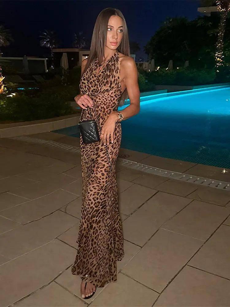 Stylish Animal Print Maxi Dress for Every Occasion-as pic 1-7