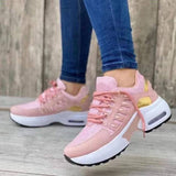 Comfortable Women's Wedge Sneakers for Daily Wear-Pink-6