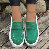 Loafers Platform Round Toe Slip-on Shoes For Women Outdoor-4