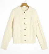 Long sleeve sweater coat-Beige-6