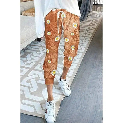 Loose Printed Home Pants Casual Pants-Chrysanthemum tiedye-5