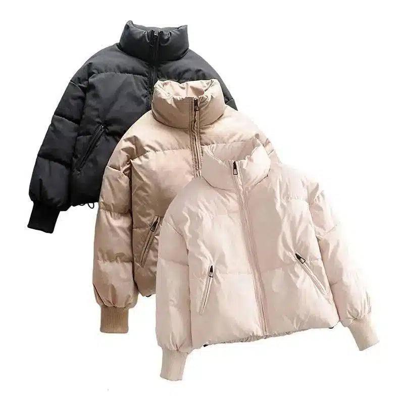 Autumn and Winter Casual Loose Bread Coat Cotton Jacket-1