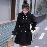 Autumn And Winter Clothes Small Slim Slim Mid-Length-Black-2