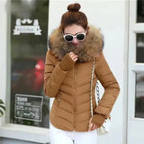 Brown Women'S Parka Jacket Winter Jacket Womens Parkas-Apricot-5