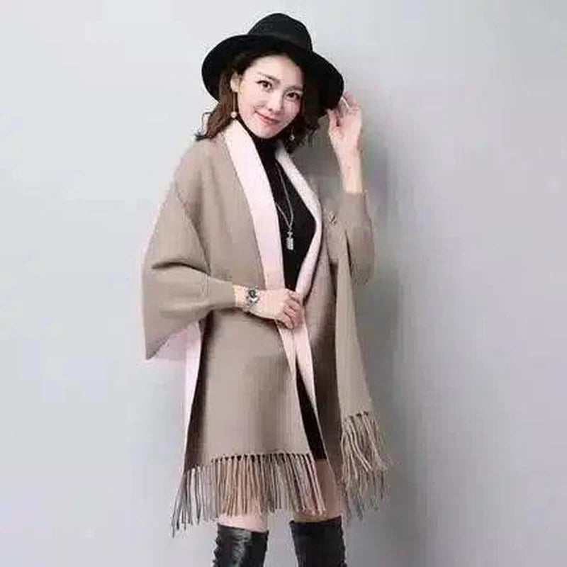 LOVEMI - Lovemi - Cape cloak imitation cashmere shawl scarf