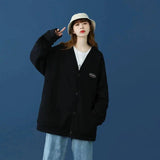 Cardigan Jacket Female Niche Cool Girl Wearing A Top-Black-3