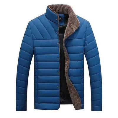 Casual Warm Winter Jacket-Blue-4