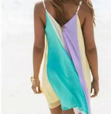 LOVEMI - Lovemi - Chiffon rainbow halter dress beach skirt