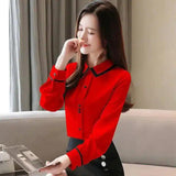 LOVEMI - Lovemi - Chiffon Shirt Ladies Long-sleeved Outer Wear