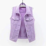 LOVEMI - Lovemi - Denim Vest Women Short Spring And Summer Slim