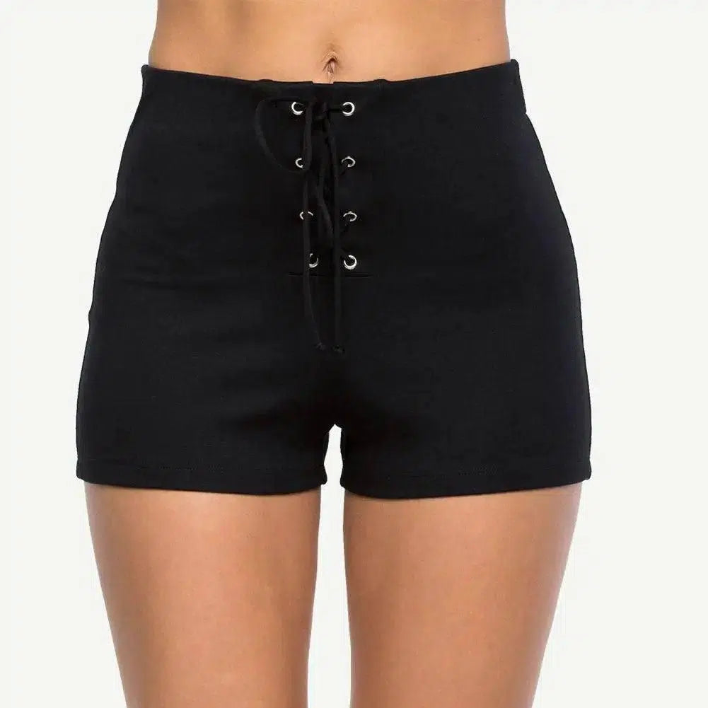 LOVEMI - Lovemi - Eyelet straps slim shorts