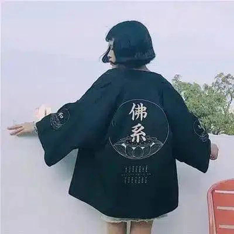 Kimono cardigan boys and girls thin coat-Buddha Series-1