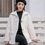 LOVEMI - Lovemi - Korean Casual Fur Coat With Thickened Velvet And