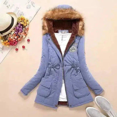 LOVEMI - Lovemi - Large wool collar lamb coat