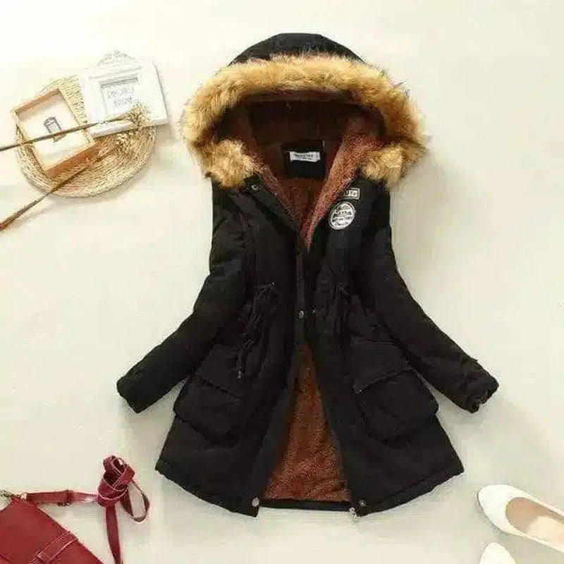 LOVEMI - Lovemi - Large wool collar lamb coat