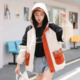 LOVEMI - Lovemi - Loose Student Fashion Casual Hooded Baseball