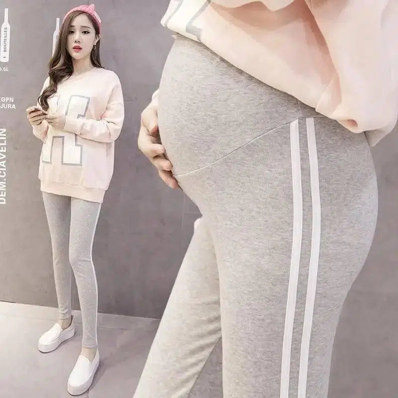 Maternity pants summer pregnant women leggings-Grey-1