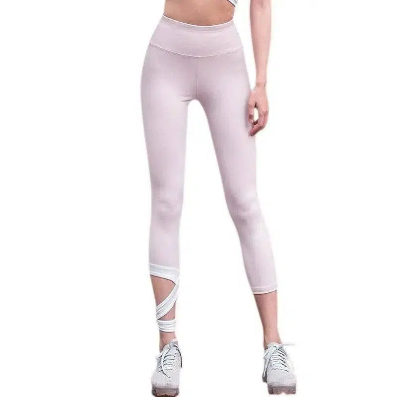 Peach hip fitness pants high waist yoga pants-Pink-2