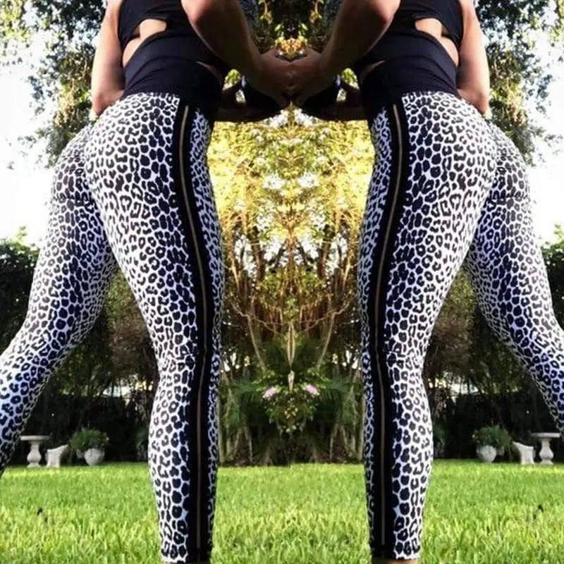 LOVEMI - Lovemi - Printed leopard print bottom yoga pants