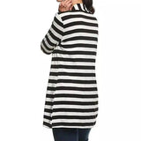 Pure - Long Sleeve Striped Cardigan-Black-4