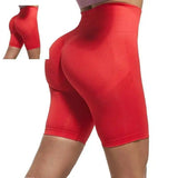 Quick-Drying Clothes Running Fitness Five-Point Leggings-Red-17