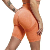 Quick-Drying Clothes Running Fitness Five-Point Leggings-Orange-6