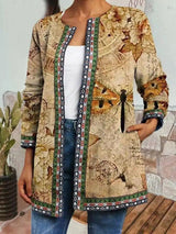 Bohemian Printed Women's Casual Jacket-Printed dragonfly-3