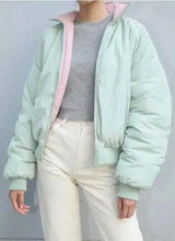 LOVEMI - Lovemi - Reversible cotton jacket with stand-up collar