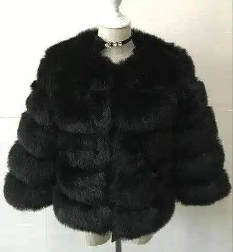 LOVEMI - Lovemi - S-3XL Mink Coats Women Winter Fashion FAUX Fur