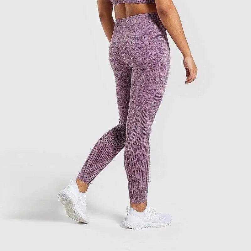 Seamless Point Nine Points Pants Yoga Fitness Pants Gradual-Wine-2