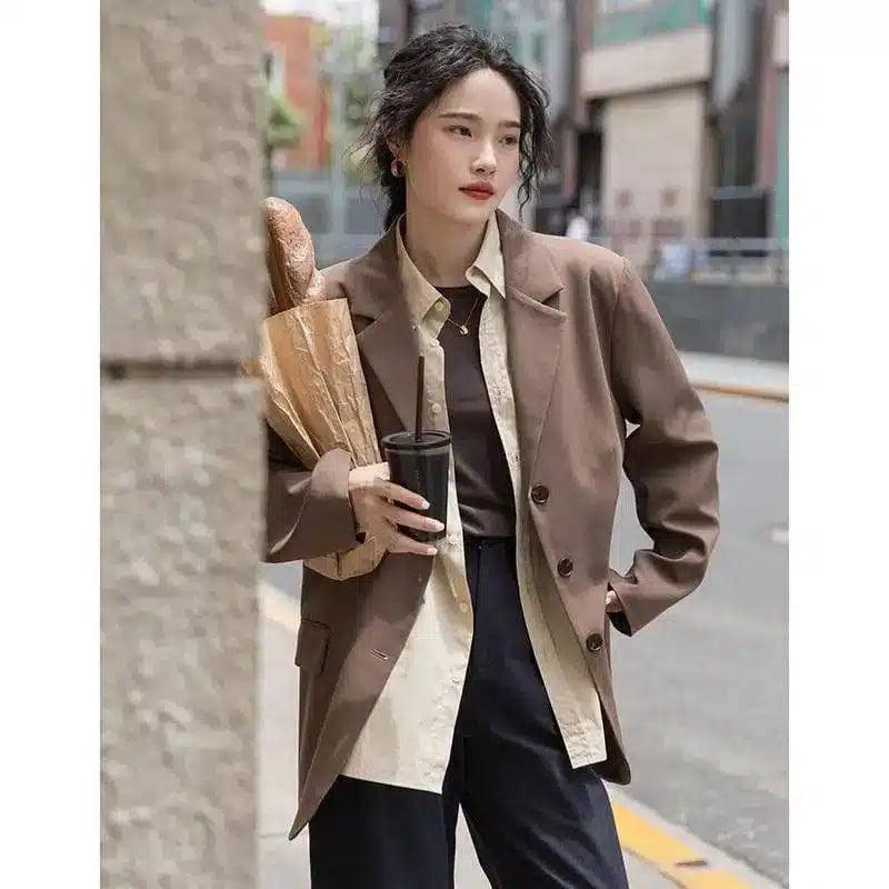 LOVEMI - Lovemi - Senior Sense Gray Casual Suit Jacket Women