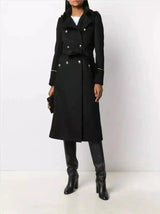 LOVEMI - Lovemi - Slim Back Slit Long All-Match Coat Woolen Coat