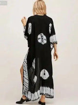 LOVEMI - Lovemi - Three Quarter Sleeve Cape Chiffon Beach Shirts