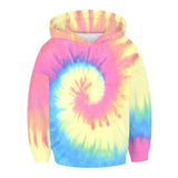 Tie-Dye Pullover Hoodie with Kangaroo Pocket-TWQH005-5