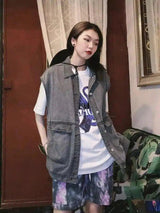 LOVEMI - Lovemi - Tooling denim vest