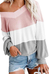 Stylish Bat Sleeve Sweater for Every Occasion-Pink-3