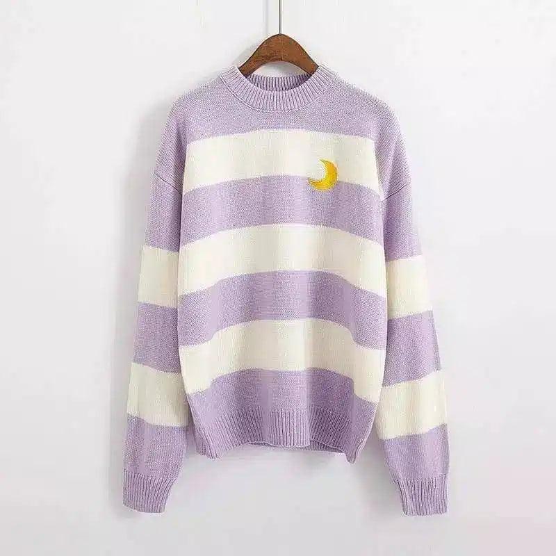 LOVEMI - Lovemi - Very Fairy Striped Sweater Knit Sweater