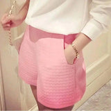 Wide Thigh High Waist Shorts-Pink-31