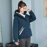 Winter Hooded Jacket with Insulated Lining-Blue-1