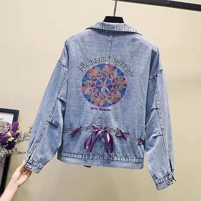 LOVEMI - Lovemi - Women's Denim Jacket Short Loose And Versatile