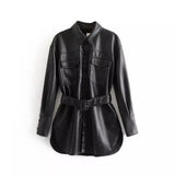 LOVEMI - Lovemi - Women's faux leather jacket coat female