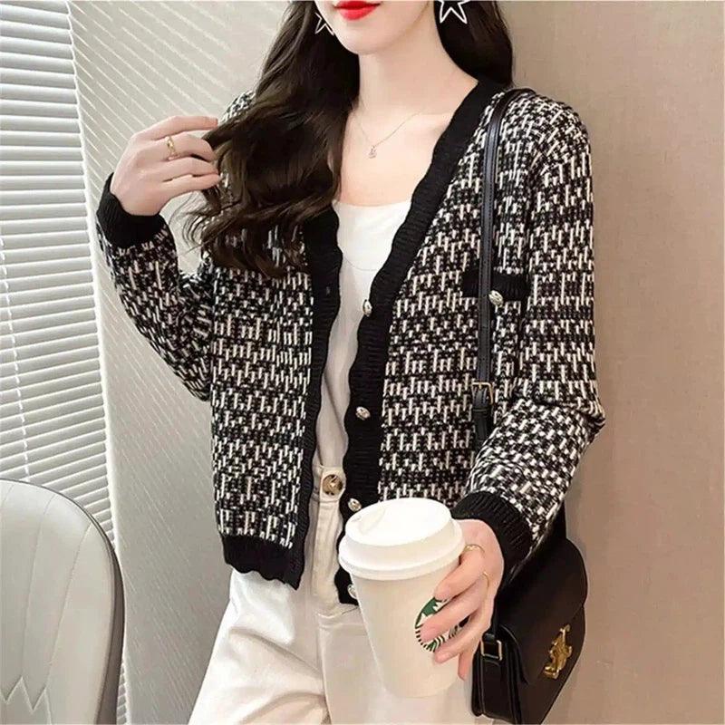 LOVEMI - Lovemi - Women's Korean Style Sweater Jacket Women's Short