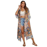 Bohemian Style Lightweight Kimono Cardigan-coffee-3