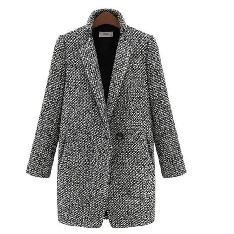 LOVEMI - Lovemi - Woolen Slim Long Sleeve Coat