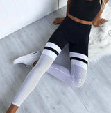 LOVEMI - Lovemi - Yoga leggings black and white stitching hip