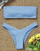 Manufacturers Spot European And American Bikini Swimsuits-LightBlue-12